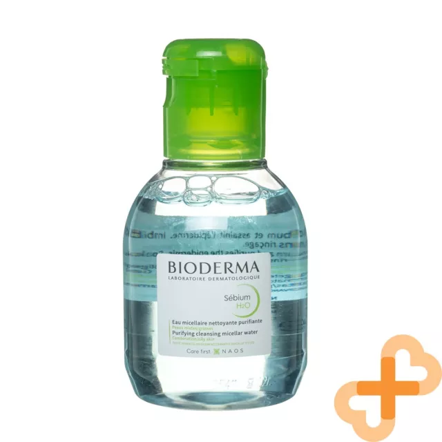 BIODERMA SEBIUM H2O Micellar Cleaning Water 100 ml Makeup Remover Cleanser oily