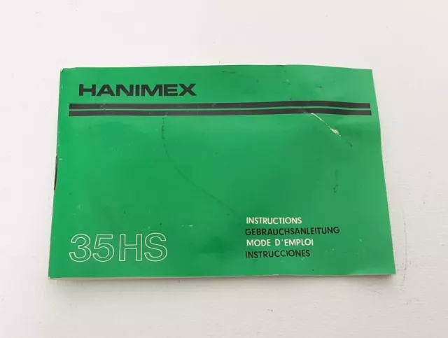 Original Vintage Hanimex 35HS 35mm Film Camera Instruction Manual User Guide