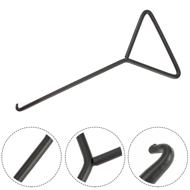 Molla Gancio Tubo di Scarico Molla Impugnatura a T 17.5x8.2x3cm Nero Durata Uso