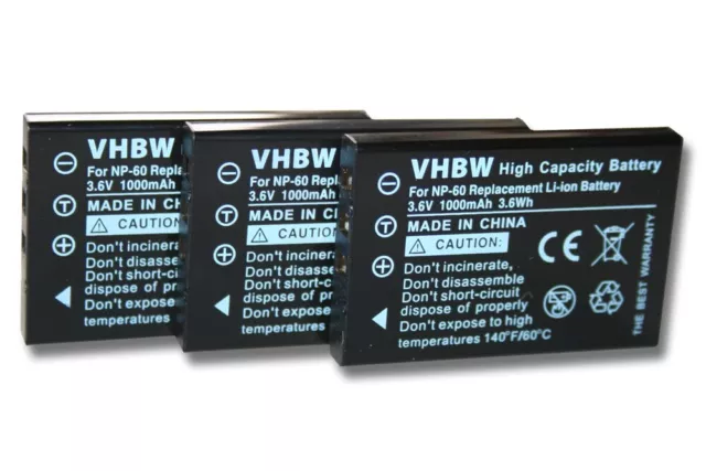 3x BATTERIA per Baofeng UV-100, UV-200, UV-3R, UV-3R Mark II 2