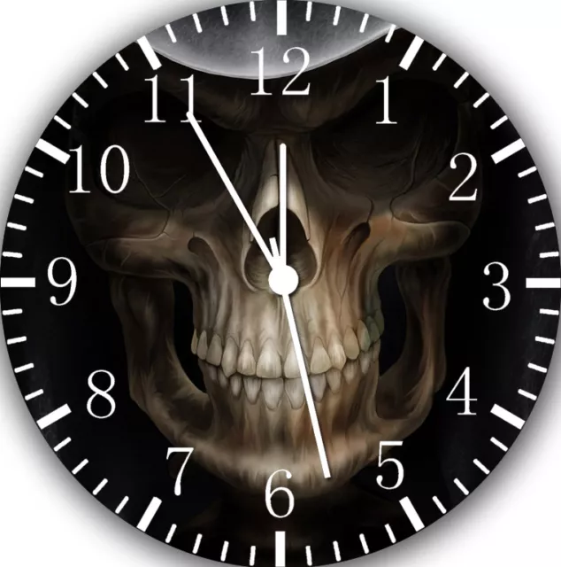 Skull Frameless Borderless Wall Clock For Gifts or Home Decor E163