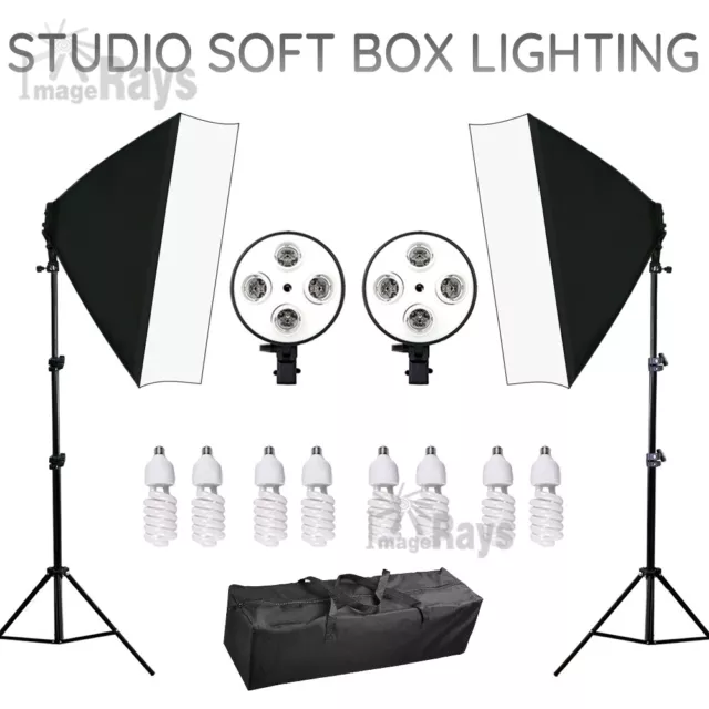 4 Head Studio SoftBox Lighting 2x3m Green Screen Photography Backdrops Stand Kit 3