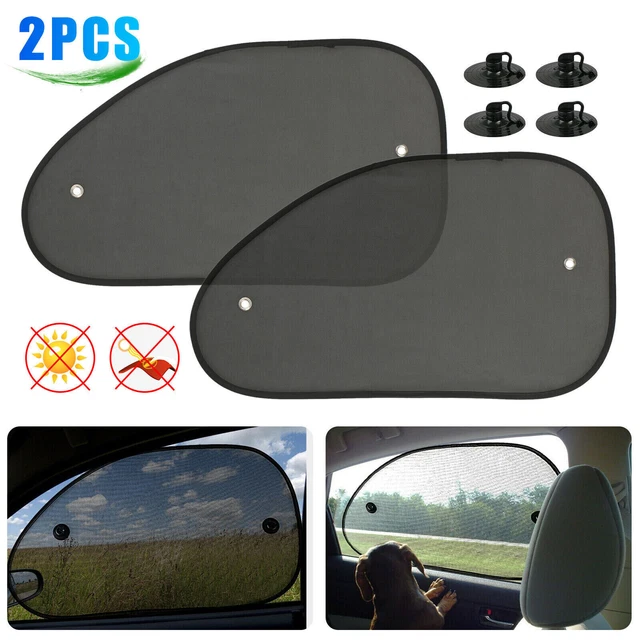 2PCS CAR SIDE Rear Window Screen Sun Shade Mesh Cover Windshield