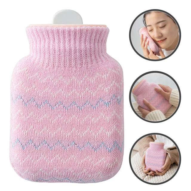 Hot Water Bottle Sleeve Knit Bag Bed Warmer Pouch Child Portable