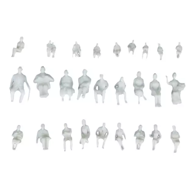 White Mini Model Sitting Figurines Park Street Layout Sand Table Ornaments