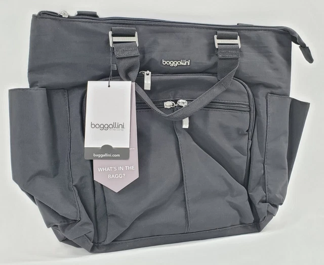 Baggallini Black Classic Convertible 3-in-1 Backpack w/ RFID Phone Wristlet