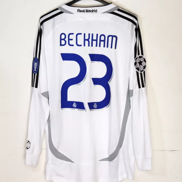 Maglia Vintage Jersey Shirt Real Madrid Adidas Champions League 23 David Beckham