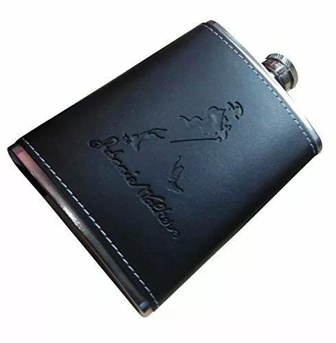 Johnnie Walker Design Embossed 8oz (230 ml) Stainless Steel Hip Flask