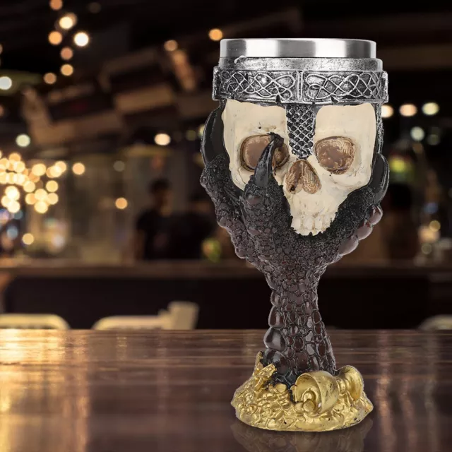 Skull Skeleton Eagle Claw Cup Wine Glass Cup Drinking Mug Goblet Halloween SD