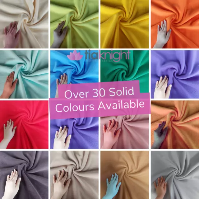 Polar Fleece Anti Pill Soft Washable Blanket Throw Fabric- Solid Plain Colours