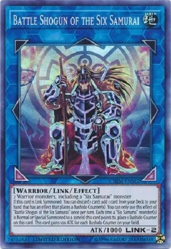 Yugioh - Battle Shogun of the Six Samurai Limited Super Rare NM - Free Holo Card