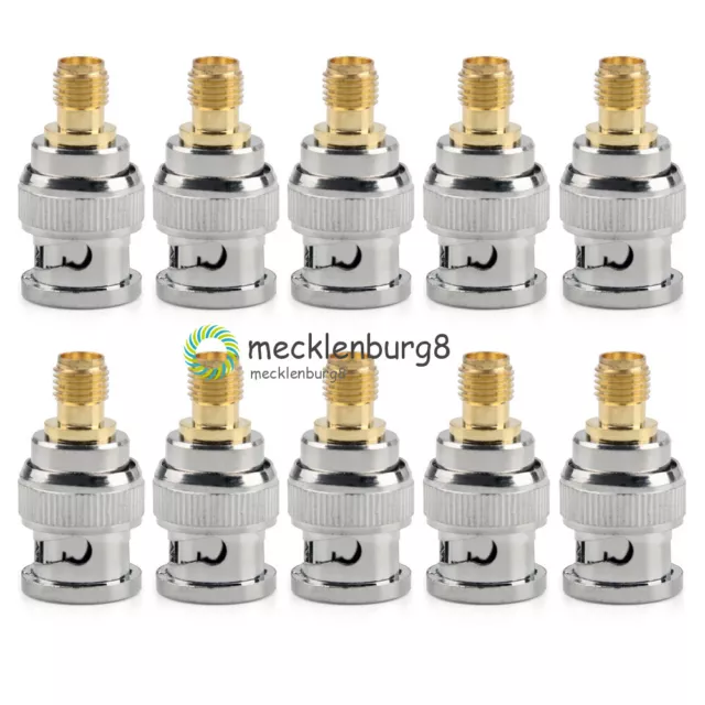 BNC Male Plug to SMA Female Jack Center Coaxial RF Adapter Connector