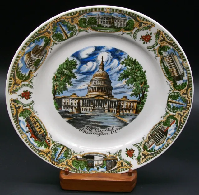 Capsco Product Capital Washington Dc Souvenir Plate of Capitol Vintage 10"