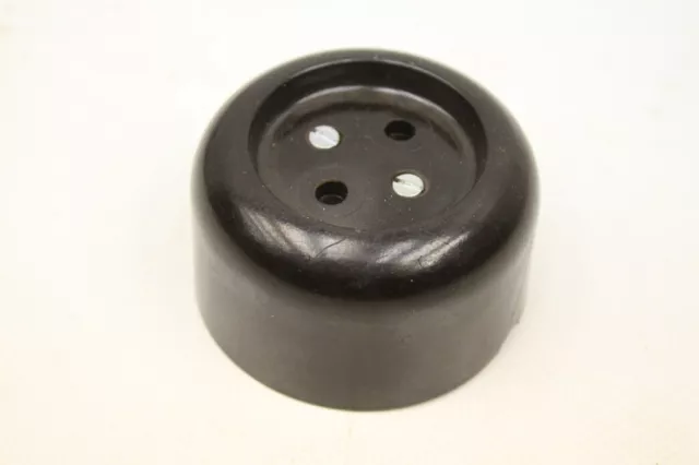 1 X Old Socket Round Exposed Bakelite Vintage Without Schuko, Black