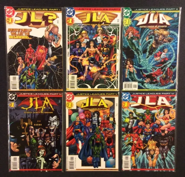 JUSTICE LEAGUES Part I - VI Comics SÉRIE COMPLÈTE Batman Superman Wonder Woman