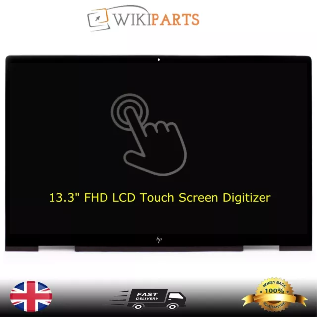 For HP ENVY x360 13-ay0008na FHD IPS LCD Touch Screen Digitizer Assembly+Bezel