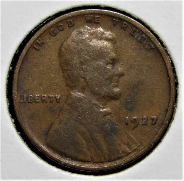 1927 P US Lincoln Wheat Penny 1 Cent Copper Coin