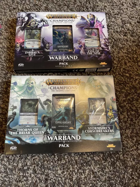 Warhammer Age of Sigmar: Champions Warband Sammelkarten Serie 1 + 2 BÜNDEL