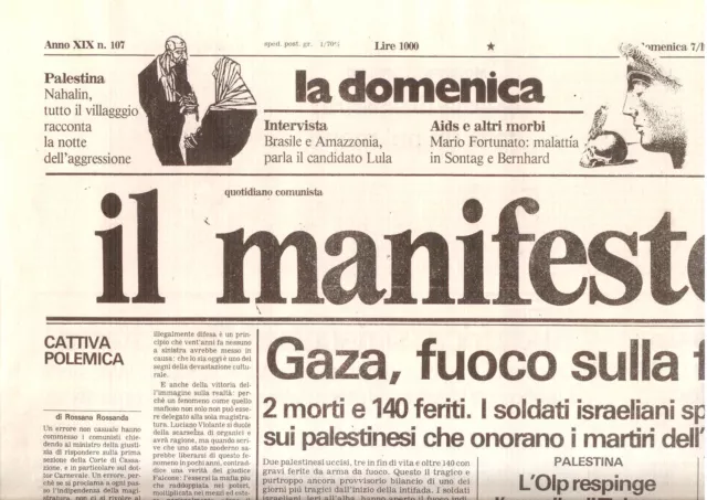 M8 Il Manifesto N. 107 Anno Xix  7 / 8 Maggio 1989