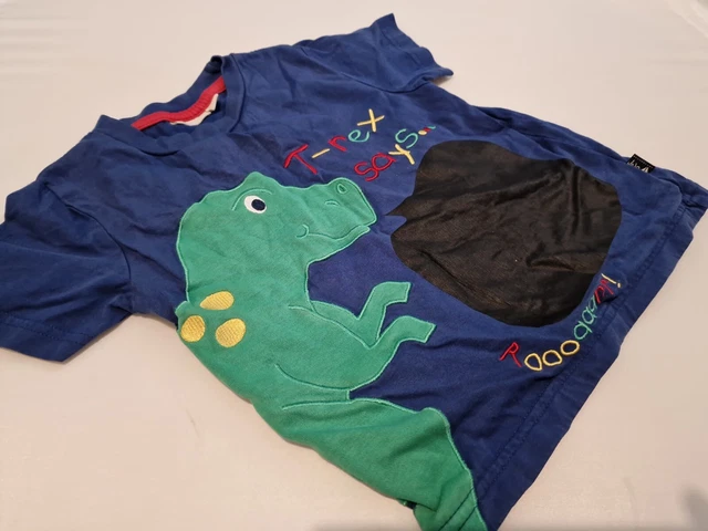 Jojo Maman Bebe 3-4 Years Blue Dino T.shirt rrp £14