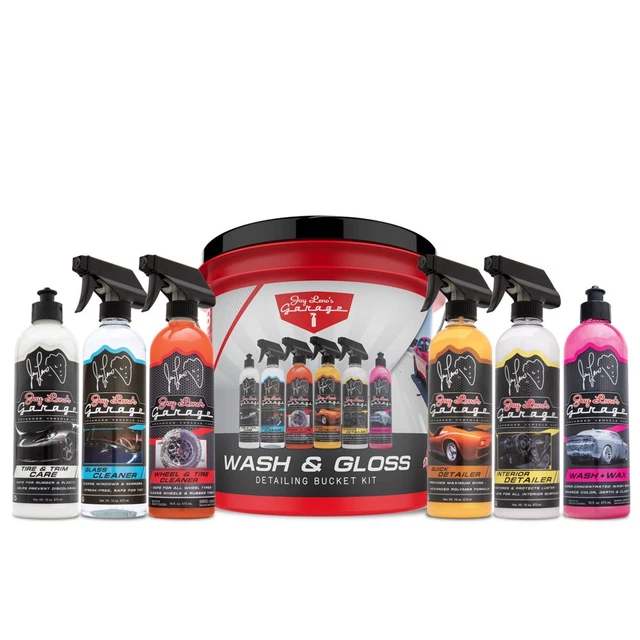 Wash & Gloss 8-Piece Detailing Bucket Kit - Wash, Clean & Protect