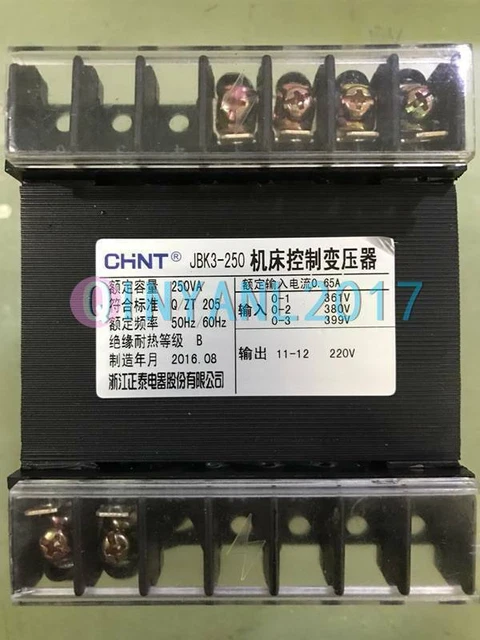 1PC CHNT JBK3-250VA Machine Tool Control Transformer 361V380V399V to 220V NEW