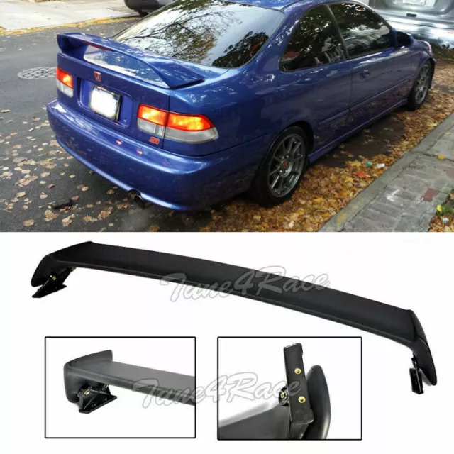 Fits 11-15 Honda CR-Z CRZ Mugen Style Trunk Spoiler Wing Lip Unpainted Gray  ABS