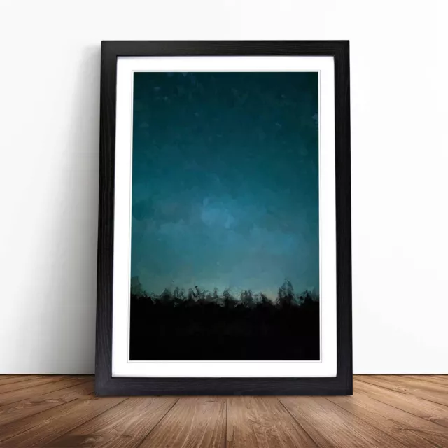 Above The Forest In Abstract Landscape Nature Wall Art Print Framed Picture