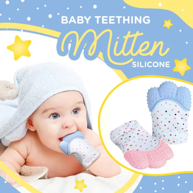 Silicone Baby Teether Teething Bite Mitten Glove Safe BPA Free Chew Dummy Toy AU