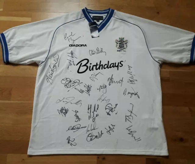 Bury FC Home Shirt 2001-02 Hand Signed by Squad. BNWT. Mint Condition. Adult XL. 3