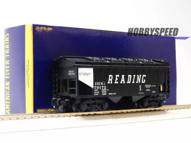 Lionel American Flyer Reading 2 Bay Covered Hopper #79172 S Gauge 2219081 New