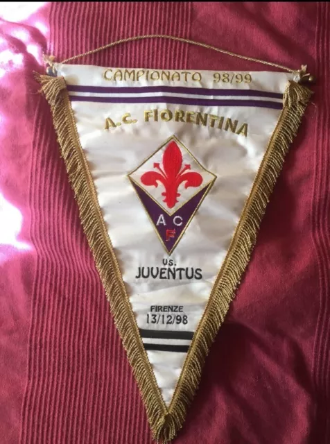 Fiorentina - Juventus Match Pennant Gagliardetto  Fiorentina - Juventus 1998