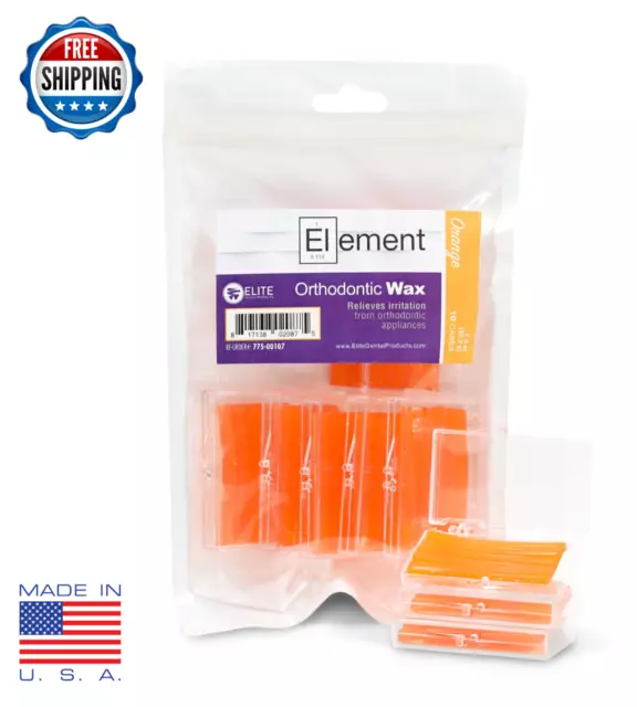 Dental Wax for Braces Teeth Orthodontic Wax for Braces Orange Scented 10 Pieces
