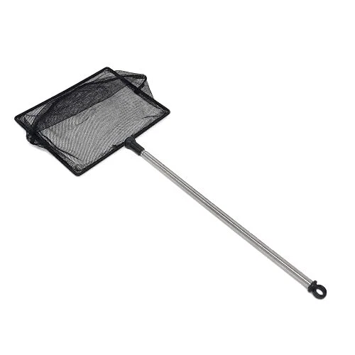 FISH PROS Fine Mesh Fish Tank Net with Long Handle – Aquarium Fish Net with E...