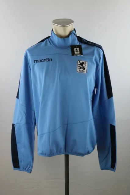 1860 München Player Sweatshirt Gr. M / XXL Macron Training Trikot blau