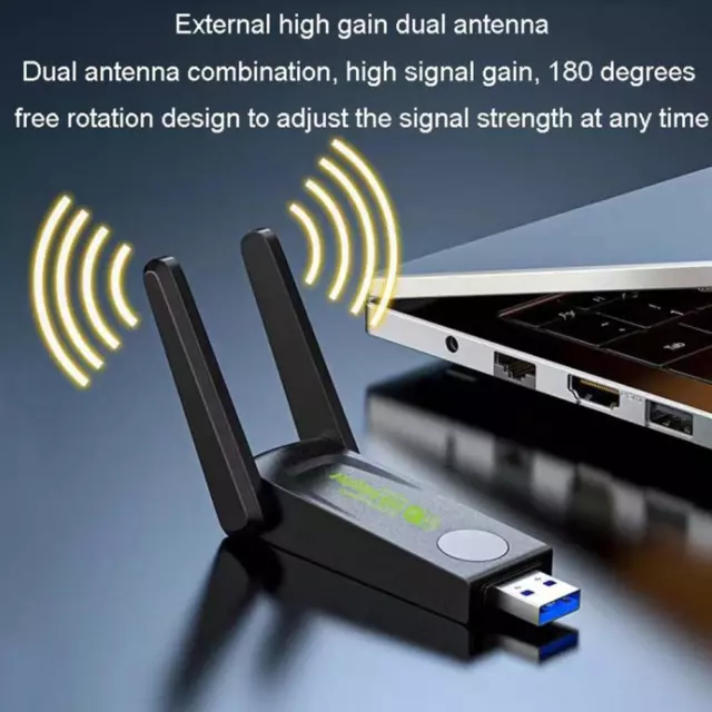 600/1300Mbps WiFi USB Adapter Dual Band 2.4G/5Ghz Wi-Fi Dongle Hot P6 ■( ωр }ζ
