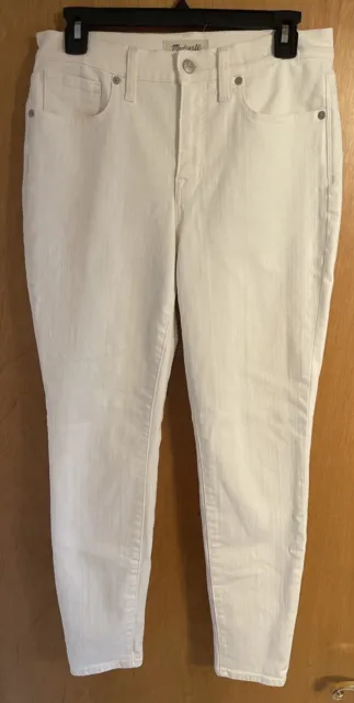 NWOT Madewell 9” High-Riser Skinny Skinny Denim Jeans in Pure White Size 29