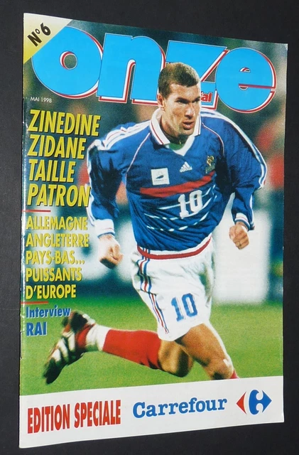 Magazine Onze Mondial N°114 – Album Spécial Mondial 98 – France Brésil 3-0 Zidane