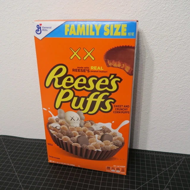 Limited Edition Kaws Reese’s Puffs Cereal XX Companion Sold Out Rare Family Size