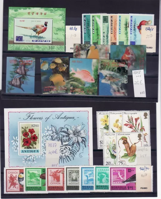 Sellos Fauna Y Flora -  24 Series Y 5 Hb.  ""Mnh"" Nuevas Con Goma