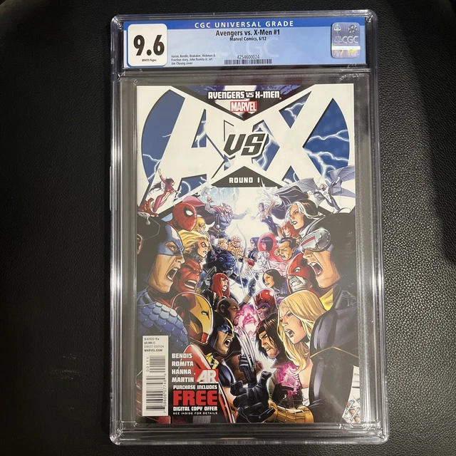 Avengers vs. X-Men #1 (2012) - CGC 9.6 NM+ With WHITE pages Beautiful Book