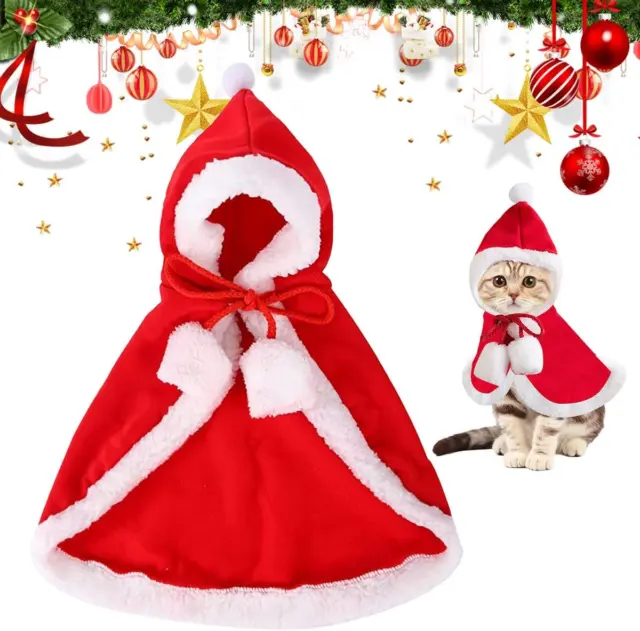 Vestiti Natale per Animali, Gatti Cani Mantello Di Natale, Costume Natalizio per