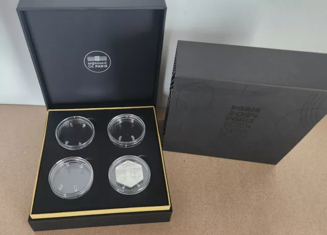 Coffret et Capsules pour 10 Euros Argent HEXAGONALE France JO Paris 2024 !