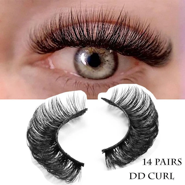 Long Wispy Fluffy Eyelashes Faux Mink 20mm False Eyelashes DD Curl Lashes