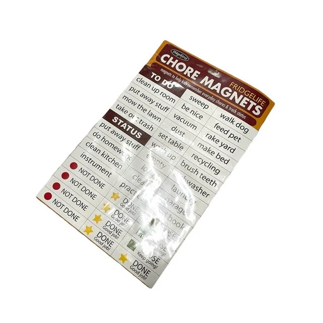 MAGNIFICO fridgelife chore magnet set education home kids A3 2847