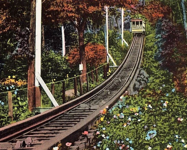 VINTAGE MT BEACON Incline Railway Car Ascending Up NY P485 £9.77