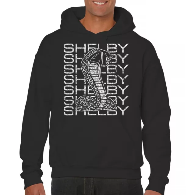 Vintage Stacked Shelby Cobra Sweatshirt GT500 Mustang Powered by Ford Hoodie