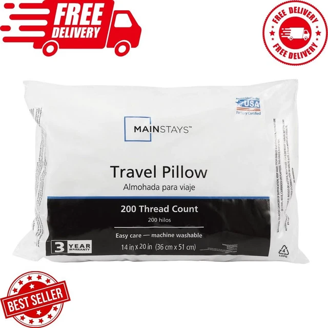 Mainstay Soft Comfort Memory Foam Travel Neck Head Pillow Complete Rest Pillows