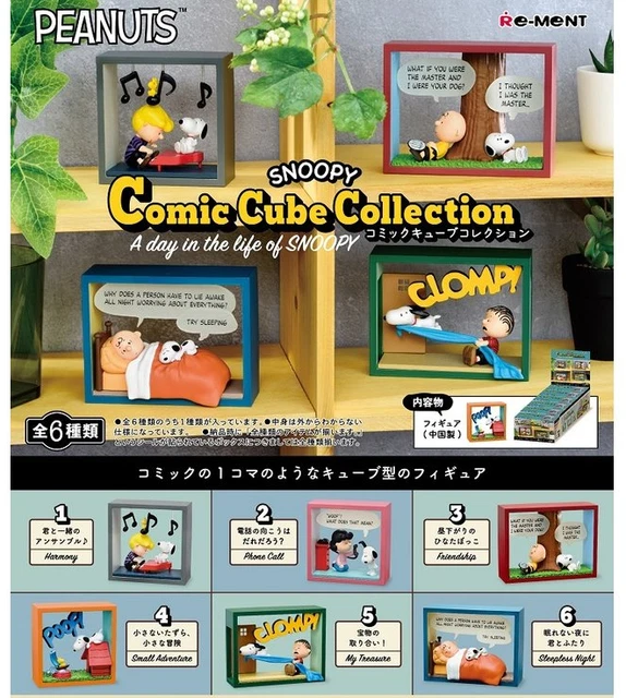 Re-ment PEANUTS Snoopy Comic Cube Collection A day in the life of SNOOPY 6p Set