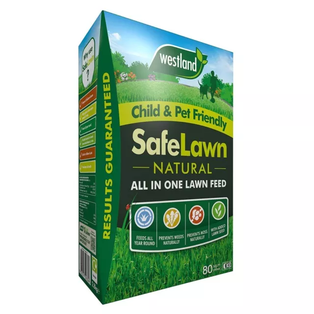 Westland SafeLawn Lawn Feed Natural Children & Pet safe prevents weeds & Moss